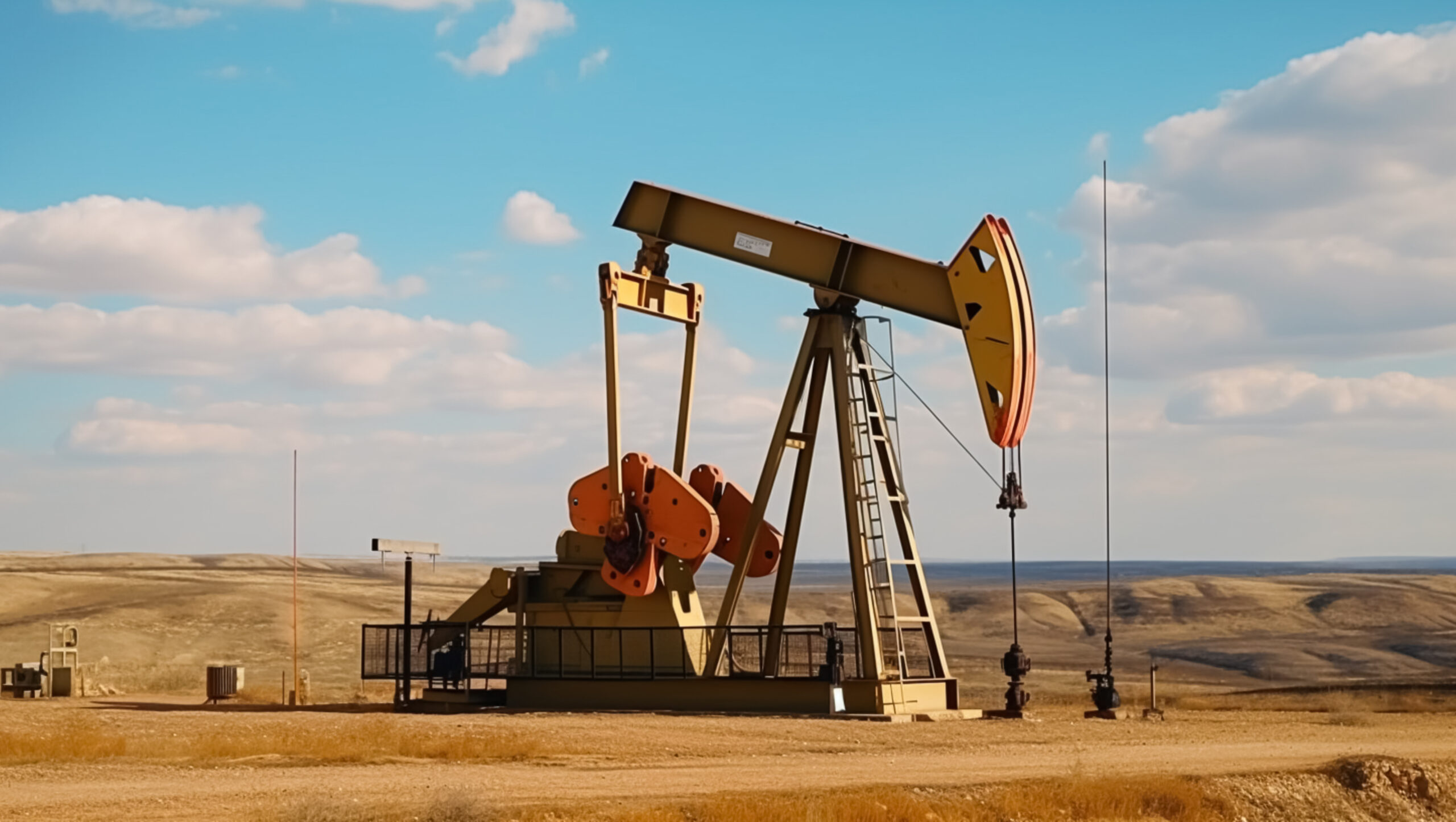 Oil rig, created with Generative AI technology